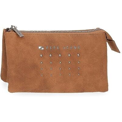 Pepe Jeans Holly plånbok med tre fack, brun, 17,5 x 9,5 x 2 cm konstläder, brun, storlek única, plånbok med tre fack, BRUN, Einheitsgröße, Plånbok med tre fack Pepe Jeans Holly plånbok med tre fack, brun, 17,5 x 9,5 x 2 cm konstläder, brun, storlek única, plånbok med tre fack, BRUN, Einheitsgröße, Plånbok med tre fack