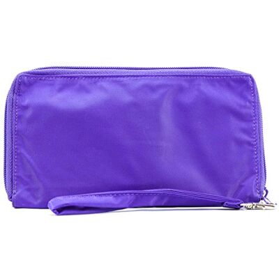 Big Skinny Panther Clutch för kvinnor, smal plånbok, rymmer upp till 40 kort, lila Big Skinny Panther Clutch för kvinnor, smal plånbok, rymmer upp till 40 kort, lila