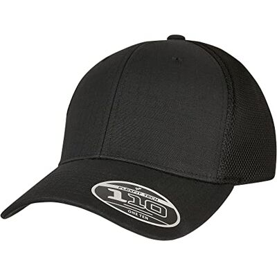 Flexfit Unisex 110 ripstop nätkeps basebollkeps, svart, en storlek Flexfit Unisex 110 ripstop nätkeps basebollkeps, svart, en storlek