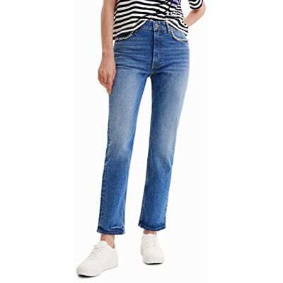 Desigual Casual Byxor för kvinnor, blå, 34 SE Desigual Casual Byxor för kvinnor, blå, 34 SE