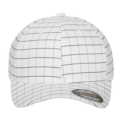 Flexfit Unisex mössa Square Check Cap mössor, Vit/mörk marinblå, L/XL Flexfit Unisex mössa Square Check Cap mössor, Vit/mörk marinblå, L/XL