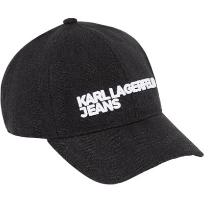 KARL LAGERFELD JEANS , Dam, Svart Denim Keps, Svart, One size KARL LAGERFELD JEANS , Dam, Svart Denim Keps, Svart, One size