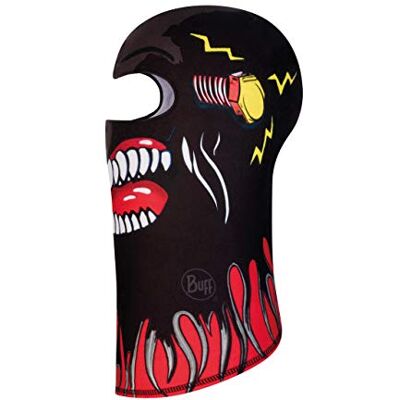 Buff Pojkar skrämmande Jnr polar balaclava mönstrad, svart, en storlek Buff Pojkar skrämmande Jnr polar balaclava mönstrad, svart, en storlek