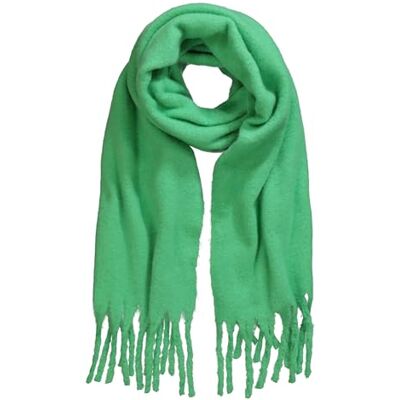 Ulla Popken Damer, neon, boucléstrick, halsduk med fransar, Grön, En Storlek Ulla Popken Damer, neon, boucléstrick, halsduk med fransar, Grön, En Storlek