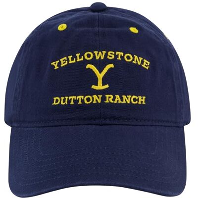 Concept One Yellowstone pappahatt, Dutton Ranch justerbar baseballkeps med böjt brätte, Marinblått Xsp, one size Concept One Yellowstone pappahatt, Dutton Ranch justerbar baseballkeps med böjt brätte, Marinblått Xsp, one size
