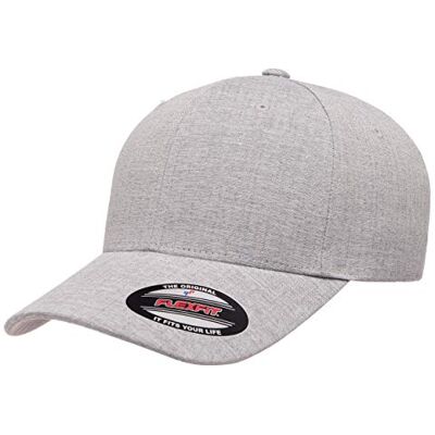 Flexfit Flex fit Heatherlight keps för män, Melange Silver, S/M Flexfit Flex fit Heatherlight keps för män, Melange Silver, S/M