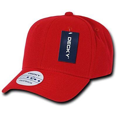 DECKY akryl böjd skärm snapback-baseballkeps Röd en storlek DECKY akryl böjd skärm snapback-baseballkeps Röd en storlek