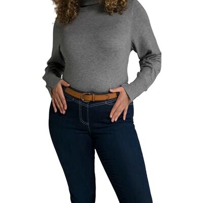 Ulla Popken dam basic, smalt bälte, Marone, 155 cm Ulla Popken dam basic, smalt bälte, Marone, 155 cm