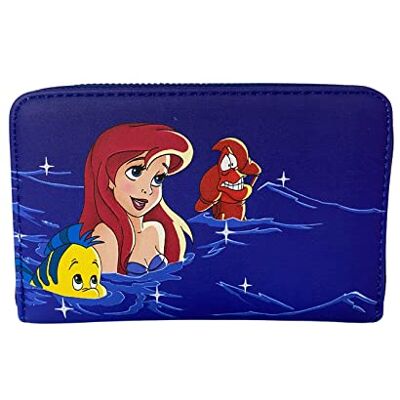 Loungefly lilla sjöjungfrun Ariel dragkedja runt plånbok Loungefly lilla sjöjungfrun Ariel dragkedja runt plånbok