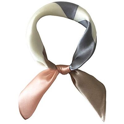 FONYVE 100% mullbärssilke halsdukar för kvinnor lätt fyrkantig satinhuvudscarf liten silkeshalsduk för sömn 53 cm x 53 cm, 42 Geometrisk Rosa & Grå, S FONYVE 100% mullbärssilke halsdukar för kvinnor lätt fyrkantig satinhuvudscarf liten silkeshalsduk för sömn 53 cm x 53 cm, 42 Geometrisk Rosa & Grå, S