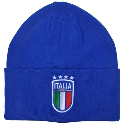 FIGC Blå skeppare hatt med broderi, officiell italiensk nationalfotbollsprodukt, 253045 Blå, Blå, one size FIGC Blå skeppare hatt med broderi, officiell italiensk nationalfotbollsprodukt, 253045 Blå, Blå, one size