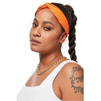 Urban Classics Unisex Light Basic Headband 2-pack pannband, magicmango/svart, en storlek Urban Classics Unisex Light Basic Headband 2-pack pannband, magicmango/svart, en storlek