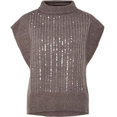 PIECES Pcrulietta Sequins Poncho Bc, Morel, Einheitsgröße PIECES Pcrulietta Sequins Poncho Bc, Morel, Einheitsgröße
