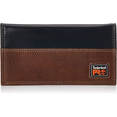 Timberland PRO Herr läder lång dubbelvikt rodeo plånbok med RFID, Teak, en storlek Timberland PRO Herr läder lång dubbelvikt rodeo plånbok med RFID, Teak, en storlek