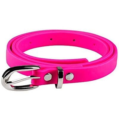 Boland Bälte 80-talsstil, 100 cm långt, 1,5 cm brett, spänne av metall, karneval, temafest, temafest, Neonrosa, One size Boland Bälte 80-talsstil, 100 cm långt, 1,5 cm brett, spänne av metall, karneval, temafest, temafest, Neonrosa, One size