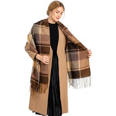 Good Nite halsduk kvinnor vinter gröna halsdukar sjalar halsdukar halsdukar halsdukar damer julklappar lång mjuk varm tartan halsduk ull snurrande tofs lång stola för kvinnor, Brun, 200 * 60cm Good Nite halsduk kvinnor vinter gröna halsdukar sjalar halsdukar halsdukar halsdukar damer julklappar lång mjuk varm tartan halsduk ull snurrande tofs lång stola för kvinnor, Brun, 200 * 60cm