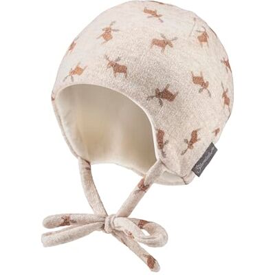 Sterntaler Beanie med färgglada prickar – flickjerseymössa, fodrad med bomullsfleece, natur, 39 Sterntaler Beanie med färgglada prickar – flickjerseymössa, fodrad med bomullsfleece, natur, 39