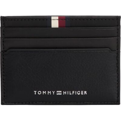 Tommy Hilfiger herr Th Prem Lea Cc hållare AM0AM13338BDS001, svart, OS Tommy Hilfiger herr Th Prem Lea Cc hållare AM0AM13338BDS001, svart, OS