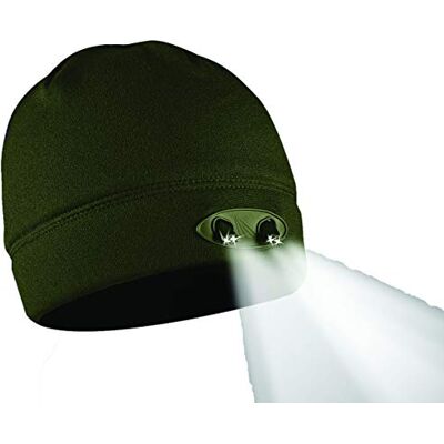 Panther Vision Unisex Gorro 4 LED integrados basker, Verde Oscuro, en storlek passar alla Panther Vision Unisex Gorro 4 LED integrados basker, Verde Oscuro, en storlek passar alla