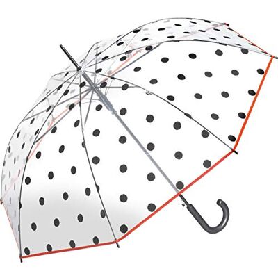 happy rain Svart transparent automatiskt paraply, Prickar (färgglada prickar), 100 cm, Paraply happy rain Svart transparent automatiskt paraply, Prickar (färgglada prickar), 100 cm, Paraply