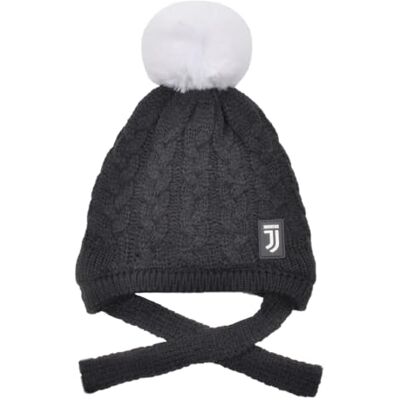 JUVENTUS Pom Hatt Flätor Baby Inre Fleece och Gummilogotyp. Officiell produkt 131539 JUVENTUS Pom Hatt Flätor Baby Inre Fleece och Gummilogotyp. Officiell produkt 131539