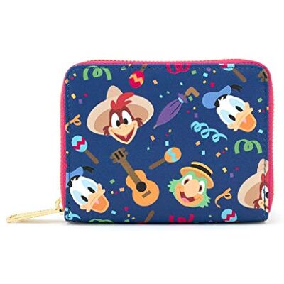 Loungefly Disney tre caballeros plånbok med dragkedja runt Loungefly Disney tre caballeros plånbok med dragkedja runt
