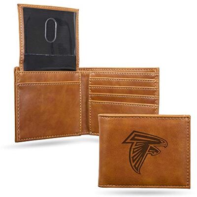 Rico Industries Laser Engraved Billfold Wallet, Atlanta Falcons, Brown Rico Industries Laser Engraved Billfold Wallet, Atlanta Falcons, Brown