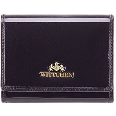 WITTCHEN plånbok av kohud Samling: Verona stängs med tryckknapp gjord av högkvalitativa material elegant och klassisk Marinblå 12x9,5 cm WITTCHEN plånbok av kohud Samling: Verona stängs med tryckknapp gjord av högkvalitativa material elegant och klassisk Marinblå 12x9,5 cm