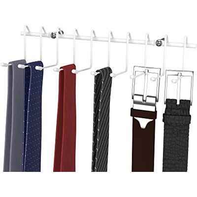 ClosetMaid mångsidigt slips- och bältesställ, vit, 5,4 cm x 25,4 cm x 8,9 cm ClosetMaid mångsidigt slips- och bältesställ, vit, 5,4 cm x 25,4 cm x 8,9 cm