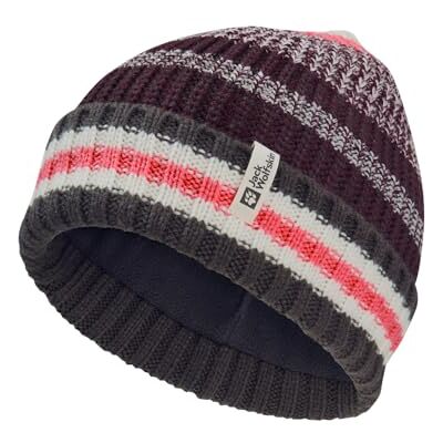 Jack Wolfskin Night Hiker Beanie K mössa barn, Amaranth, S Jack Wolfskin Night Hiker Beanie K mössa barn, Amaranth, S