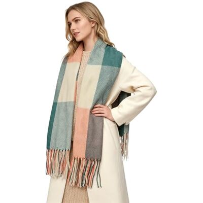 Miss Lulu Ek och te damhalsdukar vinter varma tartan sjalar kashmir känsla wraps, halsduk gåvor för kvinnor, gRÖN, 200 x 60 cm Miss Lulu Ek och te damhalsdukar vinter varma tartan sjalar kashmir känsla wraps, halsduk gåvor för kvinnor, gRÖN, 200 x 60 cm