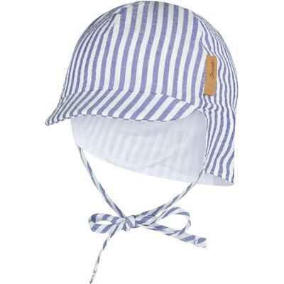 Sterntaler Baby Schirmmütze Nackens. Gestreift solhatt, blå (havsblå), 6 Sterntaler Baby Schirmmütze Nackens. Gestreift solhatt, blå (havsblå), 6
