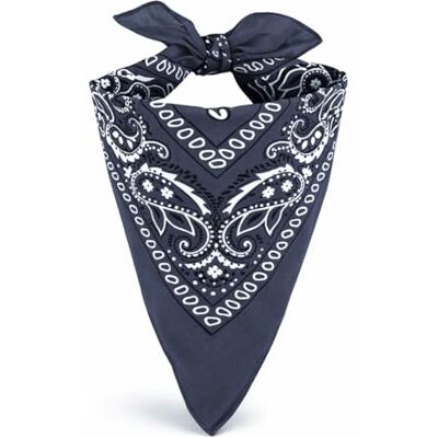 EUROXANTY Bandana 100 % bomull Halsduk, huvud, handled Unik design Halsdukar för mode och sport , Marinblå, one size EUROXANTY Bandana 100 % bomull Halsduk, huvud, handled Unik design Halsdukar för mode och sport , Marinblå, one size