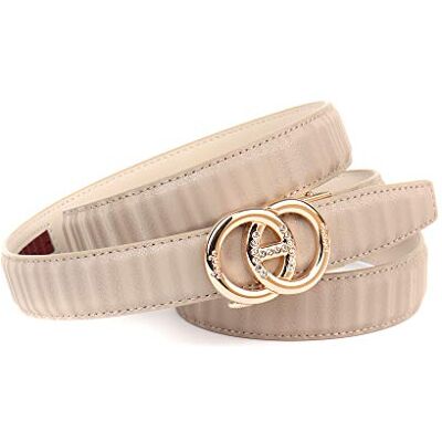 Crown damläderbälte, Beige, 70 Crown damläderbälte, Beige, 70