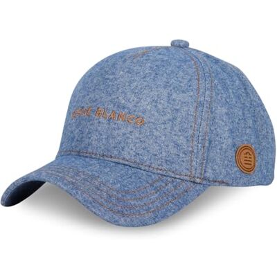 Blanco Bomullskeps, denim basebollkeps, original och autentisk, grön TU, Blått/guld, One size Blanco Bomullskeps, denim basebollkeps, original och autentisk, grön TU, Blått/guld, One size