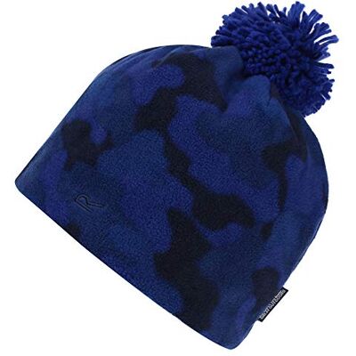 Regatta Kid's Fallon hatt tryckt polyester mirofleece och stickad pom huvudbonader, Royalbluecamo, 7-10 Regatta Kid's Fallon hatt tryckt polyester mirofleece och stickad pom huvudbonader, Royalbluecamo, 7-10