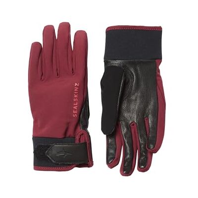 SealSkinz Vattentät allvädersisolerad handske röd/svart, stor, passar för kvinnor SealSkinz Vattentät allvädersisolerad handske röd/svart, stor, passar för kvinnor