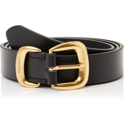 Calvin kvinnors SARAH 2 DELAR LOGO BUCKLE BÄLTE 2 LV04K7012G bälten, svart (svart/tovigt djupt guld), 80, Svart (svart/tumlad djup guld), 80 Calvin kvinnors SARAH 2 DELAR LOGO BUCKLE BÄLTE 2 LV04K7012G bälten, svart (svart/tovigt djupt guld), 80, Svart (svart/tumlad djup guld), 80