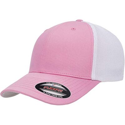 Flexfit truckerkeps för män, Rosa/vit, one size Flexfit truckerkeps för män, Rosa/vit, one size