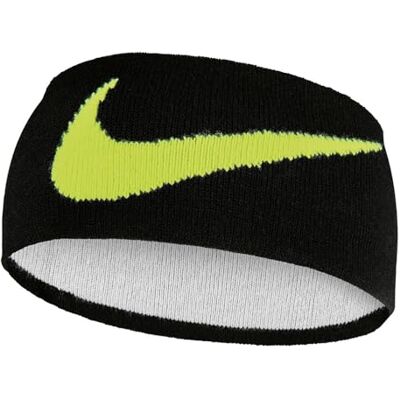 NIKE M sömlöst stickat pannband vändbart i färgen svart/ljusben/volt, mått: En storlek, N.100.2605.073.OS NIKE M sömlöst stickat pannband vändbart i färgen svart/ljusben/volt, mått: En storlek, N.100.2605.073.OS