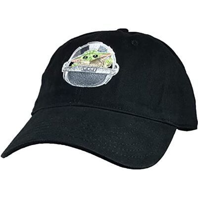 Star Wars Baby pojkar Mandalorian The Child pappa hatt, svart, en storlek Star Wars Baby pojkar Mandalorian The Child pappa hatt, svart, en storlek