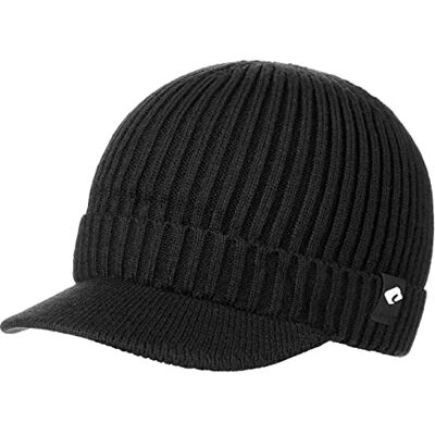 CHILLOUTS Bento Stickad Mössa Herrar skidmössa beanie med skärm Vinter höst-vinter One Size svart CHILLOUTS Bento Stickad Mössa Herrar skidmössa beanie med skärm Vinter höst-vinter One Size svart