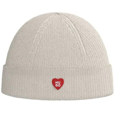 HUGO Mössa för kvinnor, Öppen vit 115, one size HUGO Mössa för kvinnor, Öppen vit 115, one size