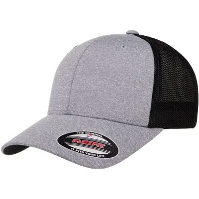 Flexfit truckerkeps för män, Grå/svart, en storlek Flexfit truckerkeps för män, Grå/svart, en storlek