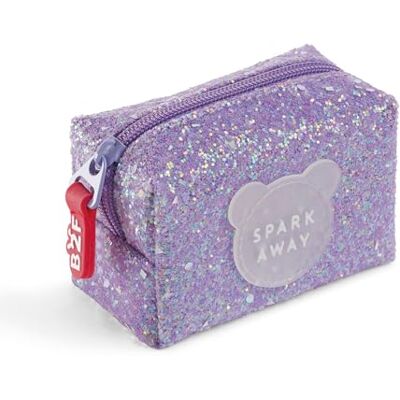 Back2Fun Lila B2F glitter myntväska, resetillbehör-plånbok unisex barn, 100 x 70 x 50 mm, Lila, 100 x 70 x 50 mm Back2Fun Lila B2F glitter myntväska, resetillbehör-plånbok unisex barn, 100 x 70 x 50 mm, Lila, 100 x 70 x 50 mm