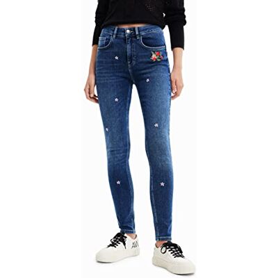 Desigual Casual Byxor för kvinnor, blå, 34 Desigual Casual Byxor för kvinnor, blå, 34