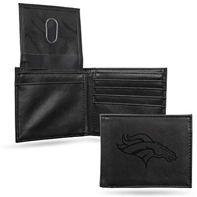 Rico Industries NFL lasergraverad plånbok med dragkedja, svart Lagfärg 3.5 x 4.25-inches Rico Industries NFL lasergraverad plånbok med dragkedja, svart Lagfärg 3.5 x 4.25-inches