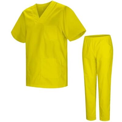 MISEMIYA Pack * 2 Pcs CASACA Y PANTALÓN SANITARIOS UNISEX UNIFORMES SANITARIOS MÉDICOS 2-817-8312 XL, Gul MISEMIYA Pack * 2 Pcs CASACA Y PANTALÓN SANITARIOS UNISEX UNIFORMES SANITARIOS MÉDICOS 2-817-8312 XL, Gul
