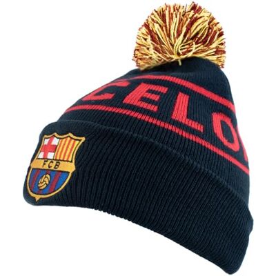 Hy-Pro , officiellt licensierad Barcelona-tofsmössa – för vintern med traditionell pom-pom design – fläkt tofsmössa för män och kvinnor, blå med logotyp Hy-Pro , officiellt licensierad Barcelona-tofsmössa – för vintern med traditionell pom-pom design – fläkt tofsmössa för män och kvinnor, blå med logotyp