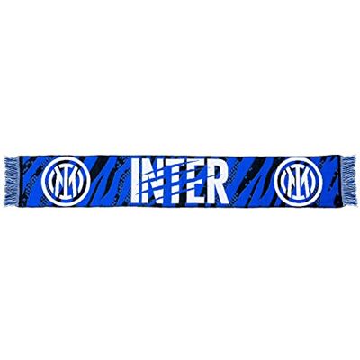 Inter Begränsad utgåva kinesiskt nytt år halsduk, tiger-repgrafik och skrivet, jacquard, unisex vuxna, svart/blå, en storlek Inter Begränsad utgåva kinesiskt nytt år halsduk, tiger-repgrafik och skrivet, jacquard, unisex vuxna, svart/blå, en storlek